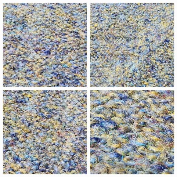 🇬🇪🔹️Decree Variegated Olive Button Front Hooded Batwing Sweater Medium - Picture 11 of 12